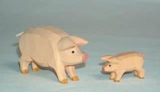 Schwein und Ferkel