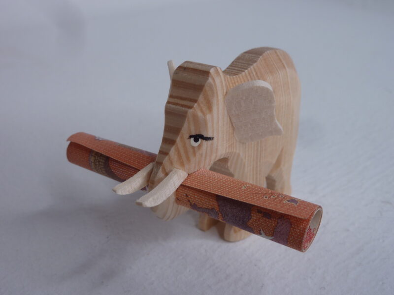 3061N Eurofant natur Reifentier für Geldgeschenke